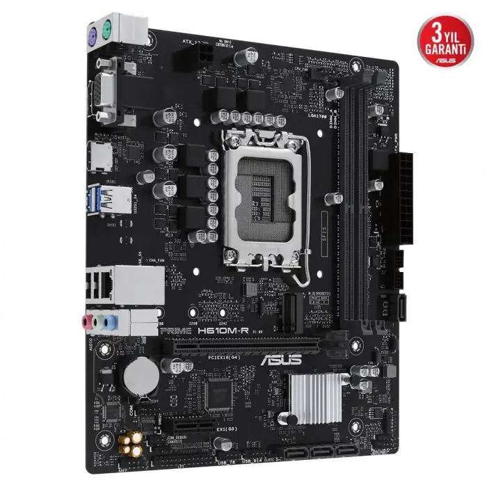 Asus Prıme H610m-r-sı, 2xddr5, M.2, D-sub, Dp, Hdmı, 12-13.14.nesil, Lga1700 Soket, Anakart