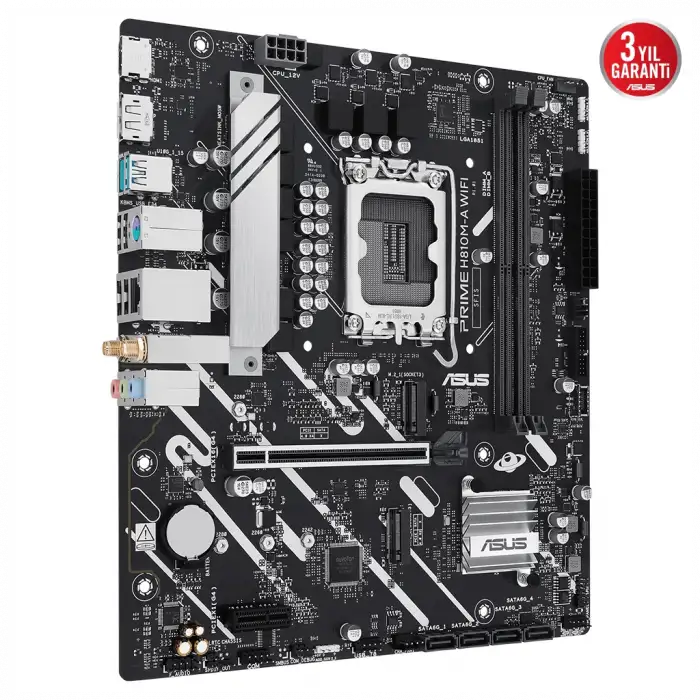Asus Prıme H810m-a Wıfı, 2xddr5, 2x M.2, Hdmı, Dp, Wi-fi 6, Bluetooth 5.3, Intel Core Ultra Cpu(seri 2), Lga1851 Soket, Atx Anakart