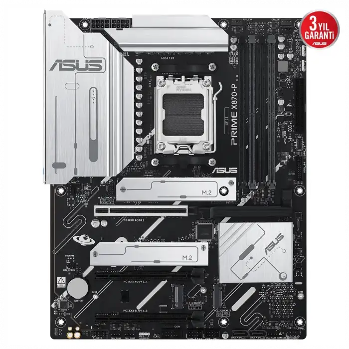 Asus Prıme X870-p, 4xddr5, 4xm.2, Hdmı, Dp, Type-c, Am5 Soket Gamıng Anakart