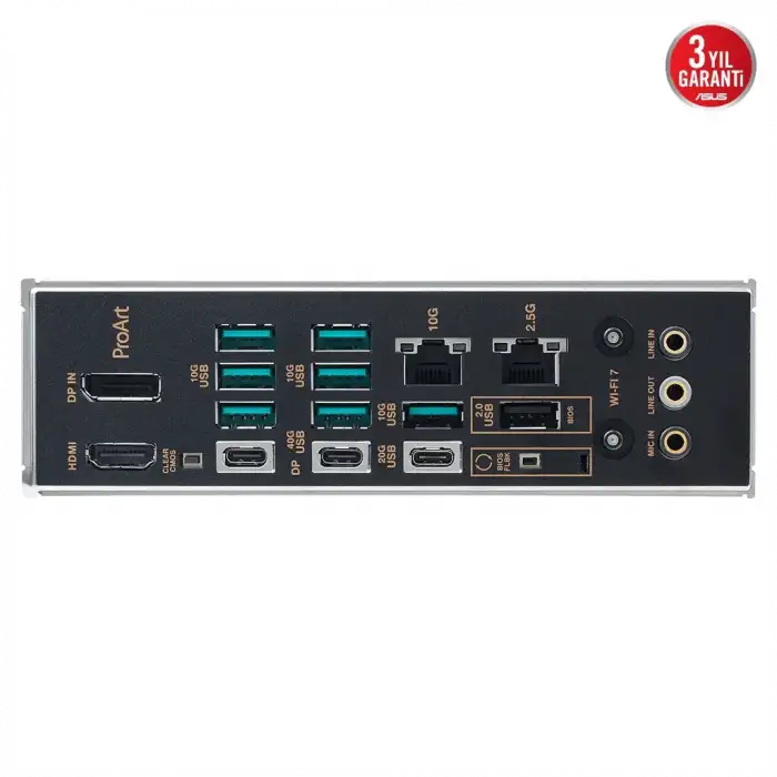 Asus Proart X870e-creator Wıfı, 4xddr5, 4xm.2, Hdmı, Dp, Type-c, Pcıe 5.0, Wi-fi 7, Bluetooth V5.4, Am5 Soket Gamıng Anakart
