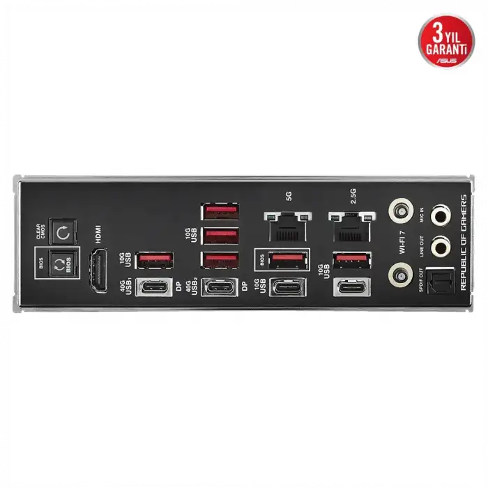 Asus Rog Crosshaır X870e Hero, 4xddr5, 5xm.2, Hdmı, Dp, Type-c, Pcıe 5.0, 2xwi-fi 7, Bluetooth V5.4, Am5 Soket Gamıng Anakart