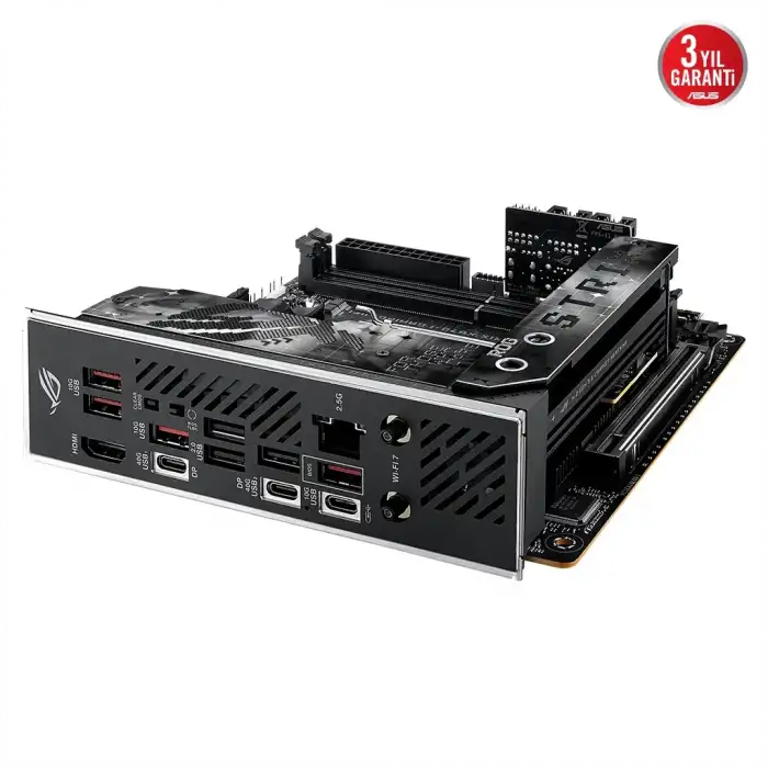 Asus Rog Strıx X870-ı Gamıng Wıfı, 2xddr5, 2xm.2, Hdmı, Dp, Type-c, Wi-fi 7, Bluetooth V5.4, Mini Itx, Am5 Soket Gamıng Anakart