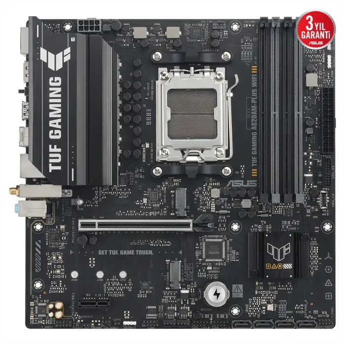 Asus Tuf Gamıng A620am-plus Wıfı, 4xddr5, 2x M.2, Hdmı, 2xdp, Wi-fi 6, Bluetooth V5.3, Am5 Soket Gamıng Anakart