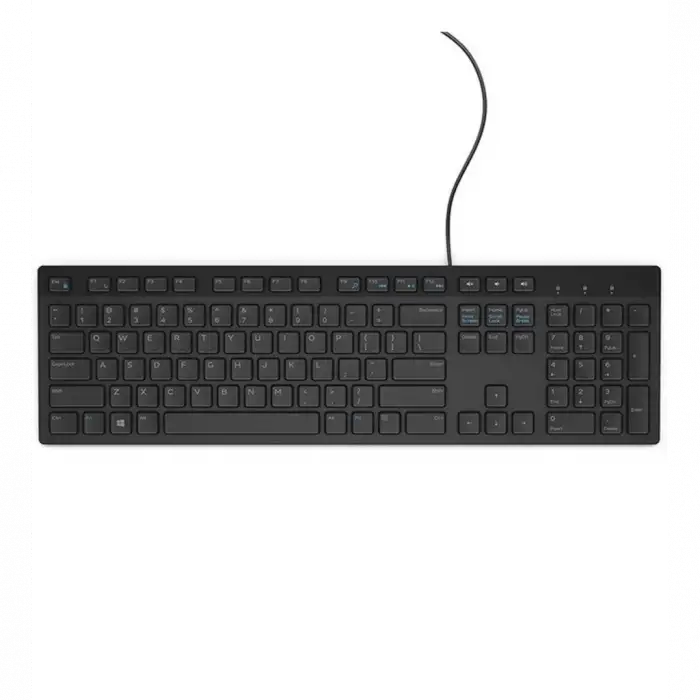 Dell Kb216-bk-ınt, Siyah, Usb Kablolu, İngilizce, Multimedya Klavye