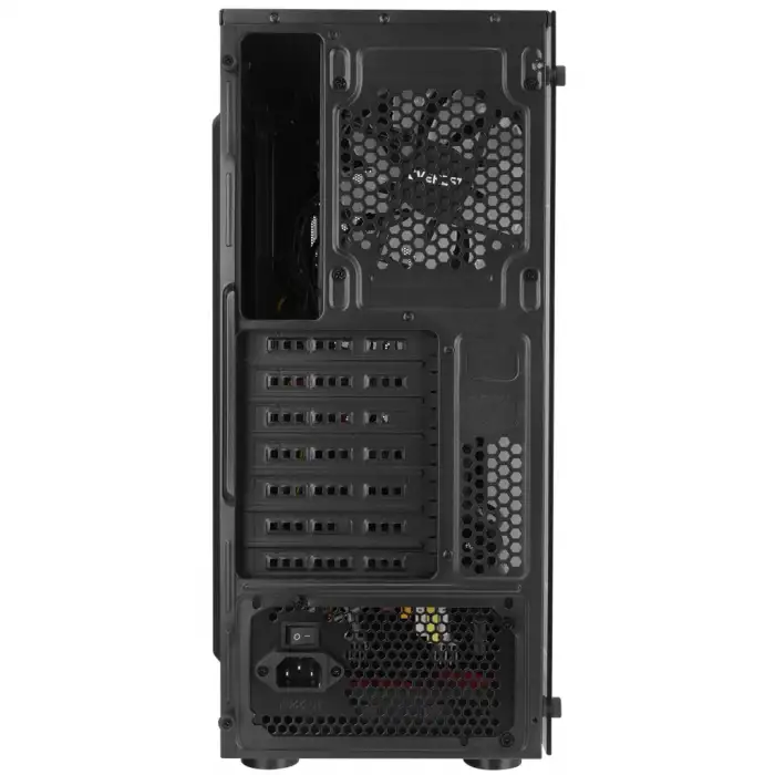 Everest Faced-v5, Mesh, 600w, 4x12cm Sabit Rainbow Fan, Temperli Cam Yan Panel, Atx, Gamıng Kasa