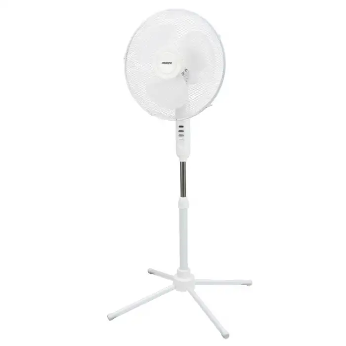 Everest Fan10, Beyaz, Ecowind, 3 Kademeli Hız, 40cm 3 Kanat Pervane Ve Çerçeve, 45w, Otomatik Salınım, Yükseklik Ayarlı Vantilatör