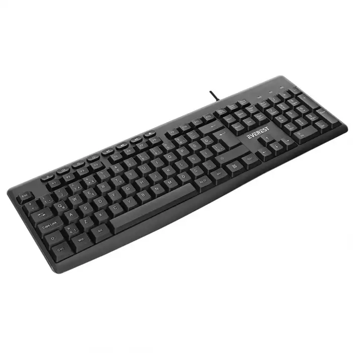 EVEREST KB-619, USB Kablolu, Türkçe Q, Standart Klavye (Siyah)