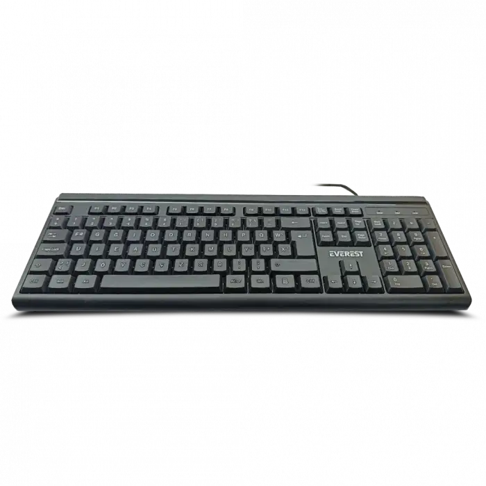 Everest Kb-741f, Usb Kablolu, Türkçe F,  2 Metre Bakır Kablolu, Standart Klavye (siyah)