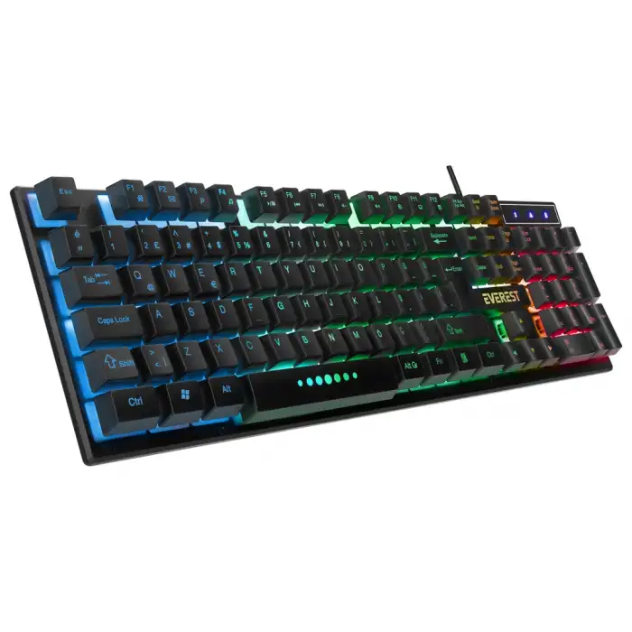 Everest Km-198, Luminax, Rainbow Işıklı, Türkçe Q, Usb Kablolu, Gaming, Klavye Mouse Set