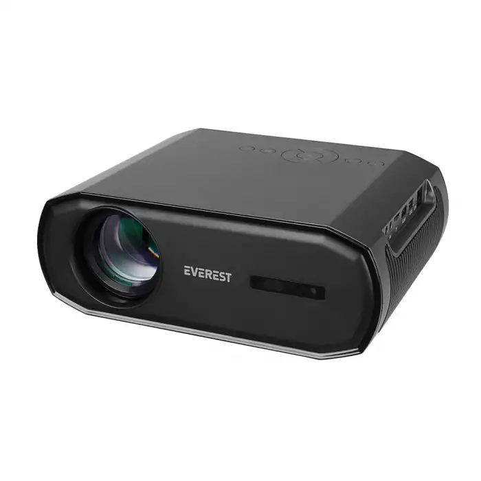 Everest Pj06, 350 Led Lümen, 1920x1080, 1xhdmı, 1xusb, Tf Soket, Wifi, 1xlan, Bluetooth, 30.000 Saat Led Ömrü, 3w Speaker, Android 9.0, Full Hd Projeksiyon Cihazı