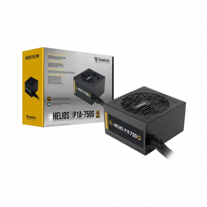 Gamdıas Helıos P1a-750g, 750w, 80+ Gold, Aktif Pfc, Gamıng, Atx, Power Supply (psu)