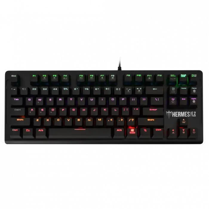 Gamdıas Hermes-e2, Usb Kablolu, İngilizce,  Mekanik Switch, 7 Renk, Gaming Klavye