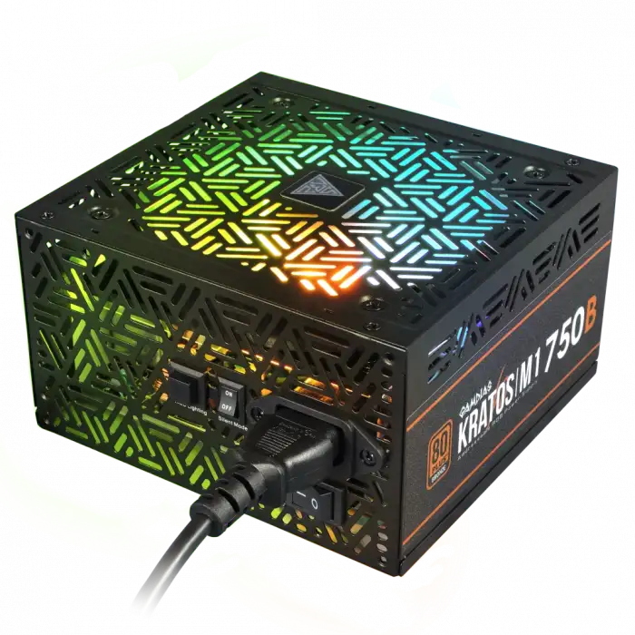 Gamdıas Kratos M1-750b, 750w, 80+ Bronze,  Aktif Pfc, Rgb, Gamıng, Atx, Power Supply (psu)