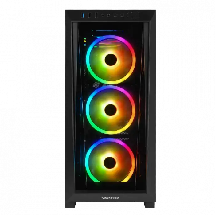 Gamdıas Talos M1 Elite, 850w, 80+ Bronze, Tempered Glass, Argb, Atx Gamıng Kasa