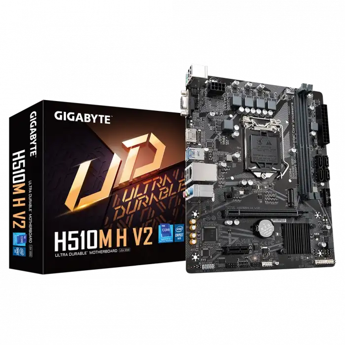Gıgabyte H510m H V2, Rev.1.0, 3200mhz, 2xddr4, M.2, D-sub, Hdmı, 10-11.nesil, Lga1200 Soket, Anakart