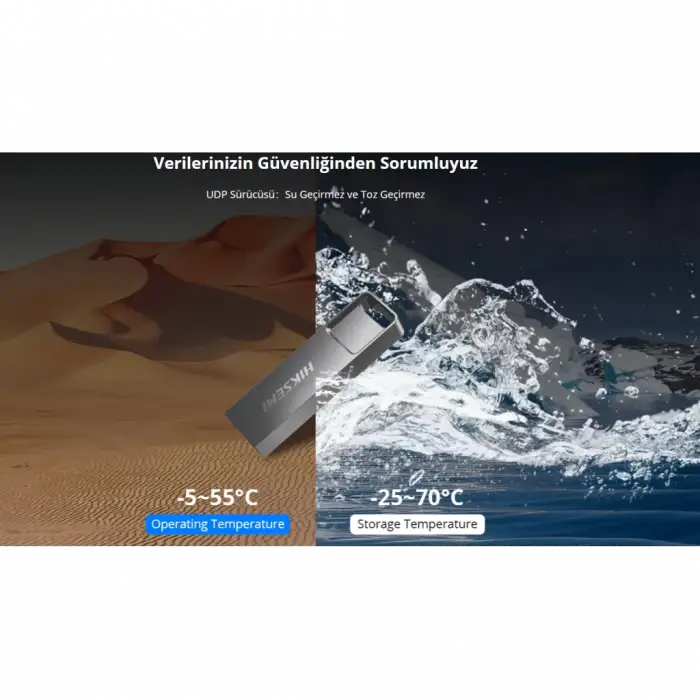 Hıksemı Blade, Hs-usb-e301, 128gb, Usb 3.2, Su Ve Toz Geçirmez, Flash Disk