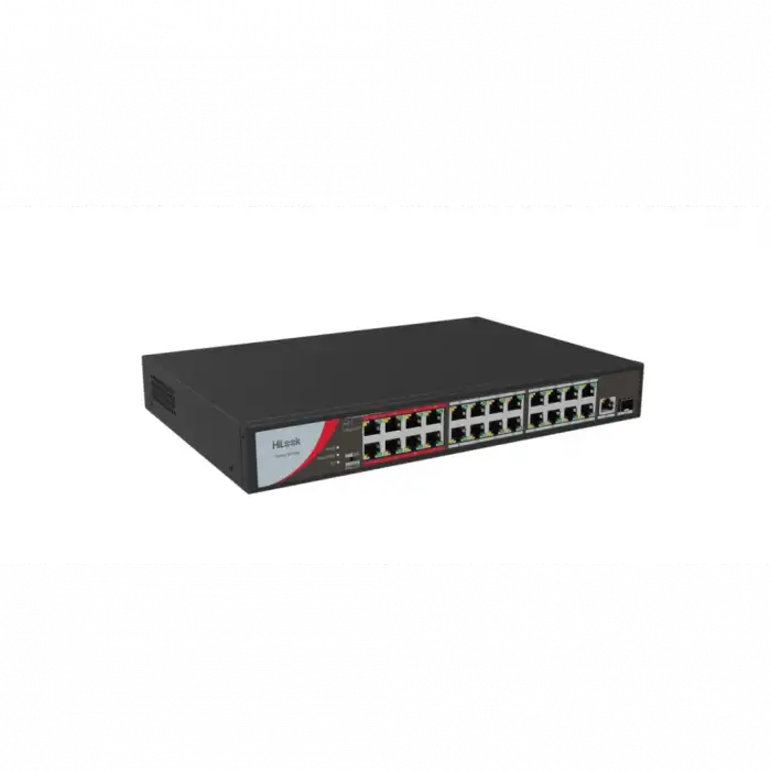 Hılook Ns-0326p-230(b), 24port, Megabit, Poe 230w, 1 Port Gigabit Lan, 1 Port Gigabit Sfp, Long Range 250metre, Yönetilemez, Masaüstü Switch