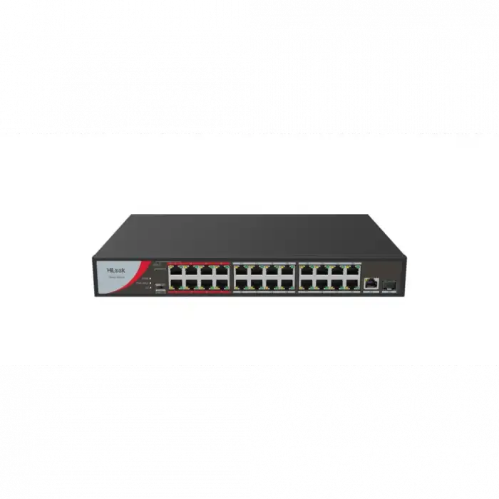 Hılook Ns-0326p-230(b), 24port, Megabit, Poe 230w, 1 Port Gigabit Lan, 1 Port Gigabit Sfp, Long Range 250metre, Yönetilemez, Masaüstü Switch
