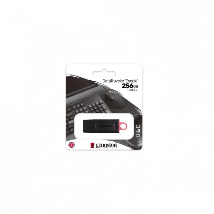 Kıngston Dtx/256gb Usb 3.2 Data Traveler Exodia  Gen 1 Flash Disk (siyah - Pembe)