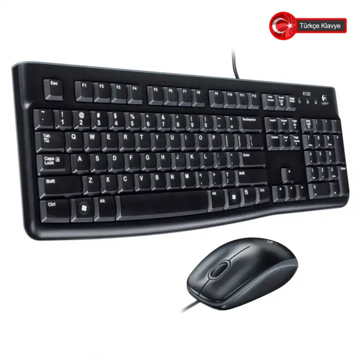 Logıtech Mk120, 920-002560, Usb Kablolu, Türkçe Q, Klavye Mouse Set