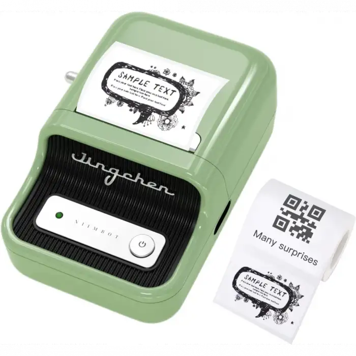 Nıımbot B21, Taşınabilir, Mürekkepsiz, Termal Etiket Yazıcı (bluetooth, Type-c) Yeşil