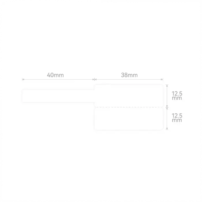 Nıımbot T25 Etiket 38mm X 40mm 100 Adet Beyaz  Kablo İçin (b1,b21s,b3s)