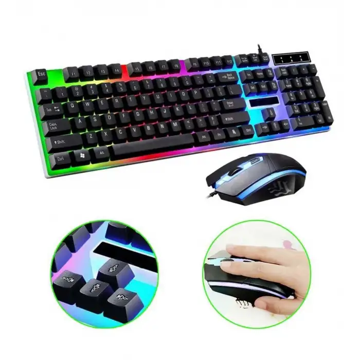 Platoon Pl-357 Led Işıklı Oyuncu Türkçe Q Klavye Mouse Set