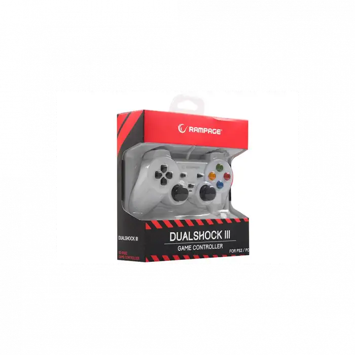 Rampage Sg-r602, Beyaz, Pc/ps3, 1.8mt Kablolu, Çift Titreşimli, Gamepad