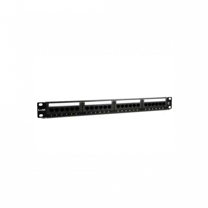 S-lınk Sl-f624 Cat6 Patch Panel, 24-port, Utp, 1u