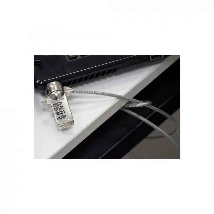 S-lınk Sl-s202, Şifreli Notebook Kilidi, 110cm, Kaplamalı Çelik Kablo.