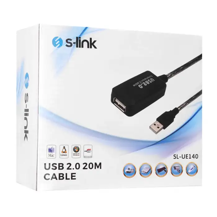 S-lınk Sl-ue140, Güçlendirilmiş Usb Uzatma Kablosu 20 Metre