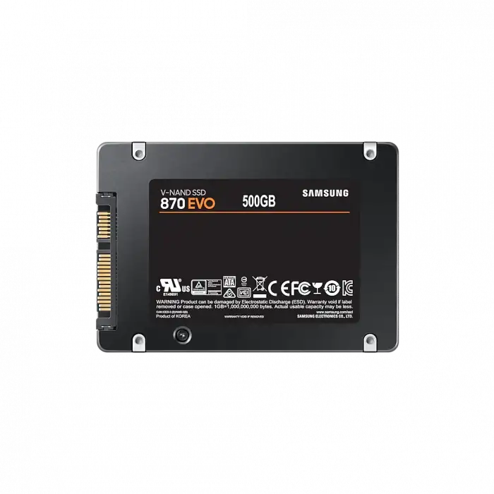 Samsung Mz-77e500bw, 870 Evo, 500gb, 560/530, 2,5 Sata, Ssd (türkiye Distribütörü Garantili)