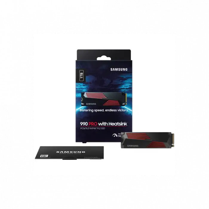 Samsung Mz-v9p1t0cw, 990 Pro, 1tb, 7450/6900, Gen4, Nvme Pcıe M.2 2280, Ssd (soğutuculu) (türkiye Distribütörü Garantili)