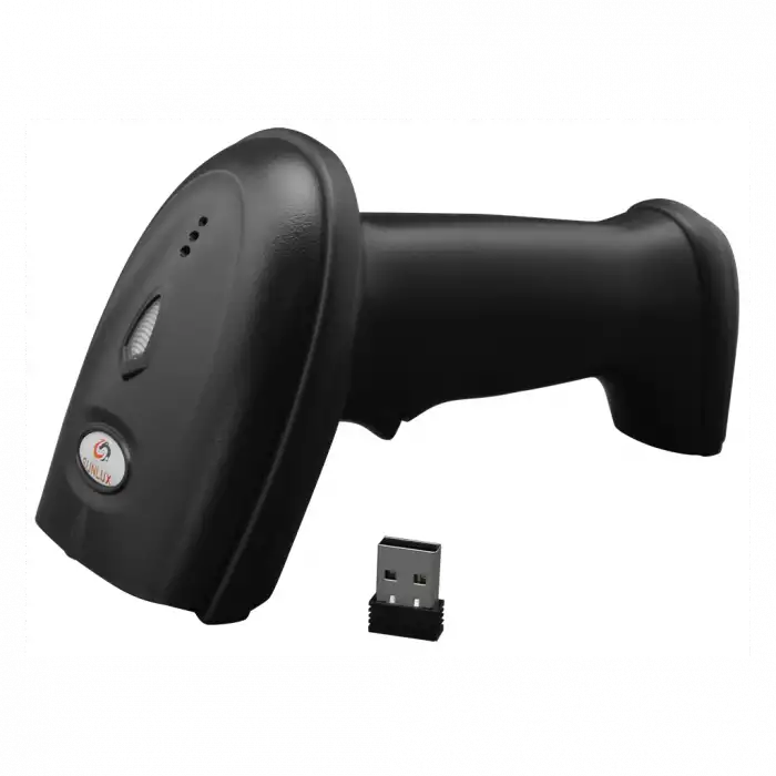 Sunlux Xl-9221b, El Tipi, Laser, Kablosuz, Usb (dongle), 2d Karekod, Barkod Okuyucu