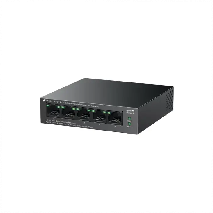 Tp-lınk Ls105lp, Green Tech, 5 Port, Megabit, 4 Port Poe 41w, Metal Kasa, Yönetilemez, Masaüstü Switch