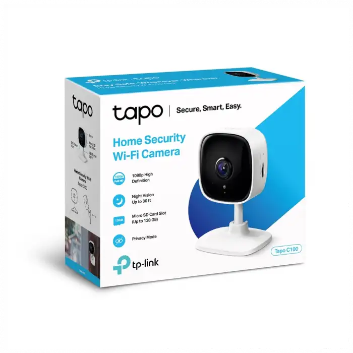 Tp-lınk Tapo C100, Bebek/ev Güvenlik Kamerası, Wifi, 1080p, 20mt Gece Görüşü, Hareket Algılama, Ses Ve Işık Alarmı, İki Yönlü Ses