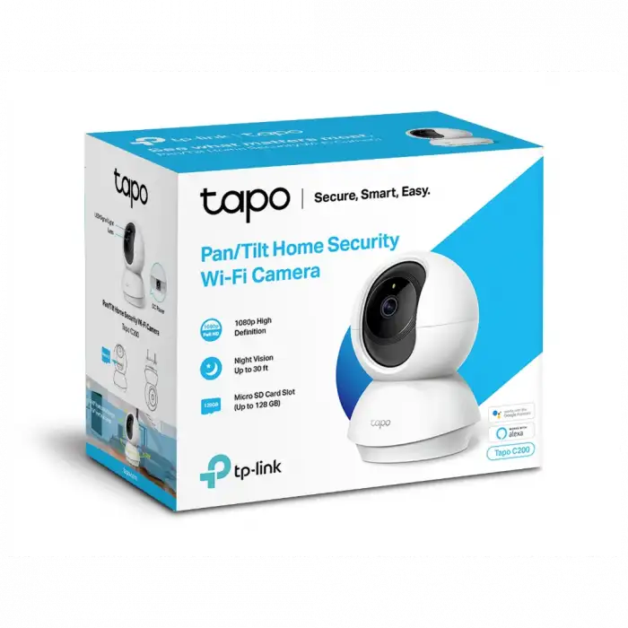 Tp-lınk Tapo C200, Bebek/ev Güvenlik Kamerası, Wifi, 1080p, 10mt Gece Görüşü, Pan/tılt, İki Yönlü Ses