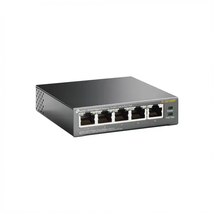 Tp-lınk Tl-sg1005p, 5 Port, Gigabit, 4 Port Poe 56w, Yönetilemez, Metal Kasa, Masaüstü Switch