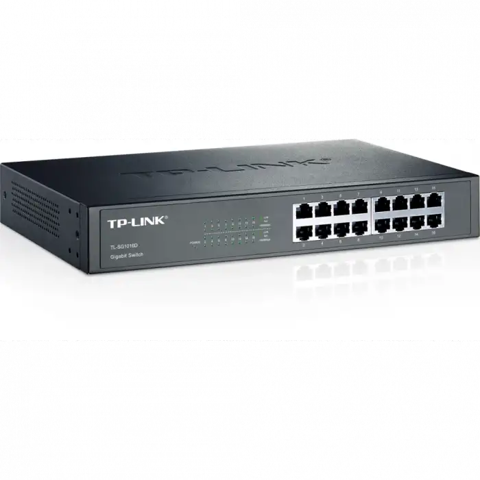 Tp-lınk Tl-sg1016d, 16 Port, Gigabit, Yönetilemez, Metal Kasa, Rackmount Switch