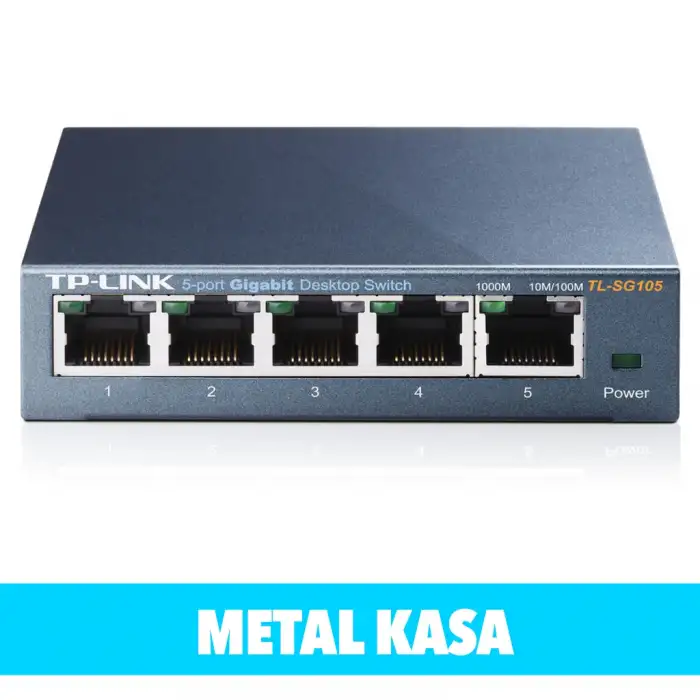 Tp-lınk Tl-sg105, 5 Port, Gigabit, Yönetilemez, Metal Kasa, Masaüstü Switch
