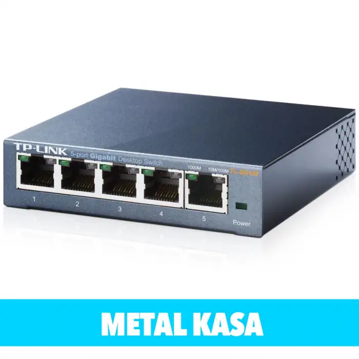 Tp-lınk Tl-sg105, 5 Port, Gigabit, Yönetilemez, Metal Kasa, Masaüstü Switch