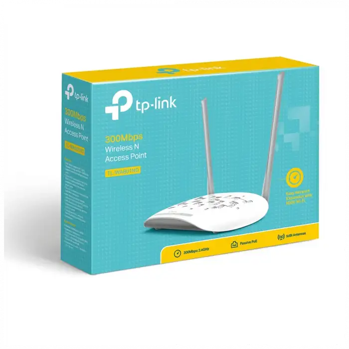 Tp-lınk Tl-wa801n, 1port, 300mbps, 2,4ghz Wifi, Masaüstü, Pasif Poe, Access Point, Range Extender