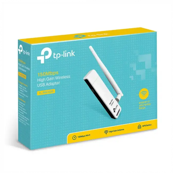 Tp-lınk Tl-wn722n, 150mbp, 2.4ghz, 4dbi Anten, Usb2.0, Wıreless Ethernet