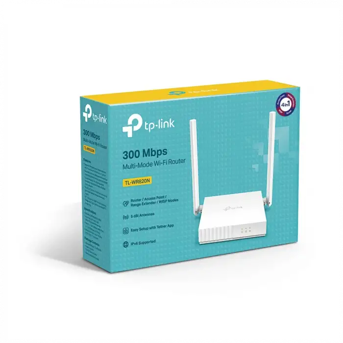 Tp-lınk Tl-wr820n, 3port, 300mbps, 2.4ghz Wifi, Masaüstü, Megabit, Router, Access Point, Range Extender