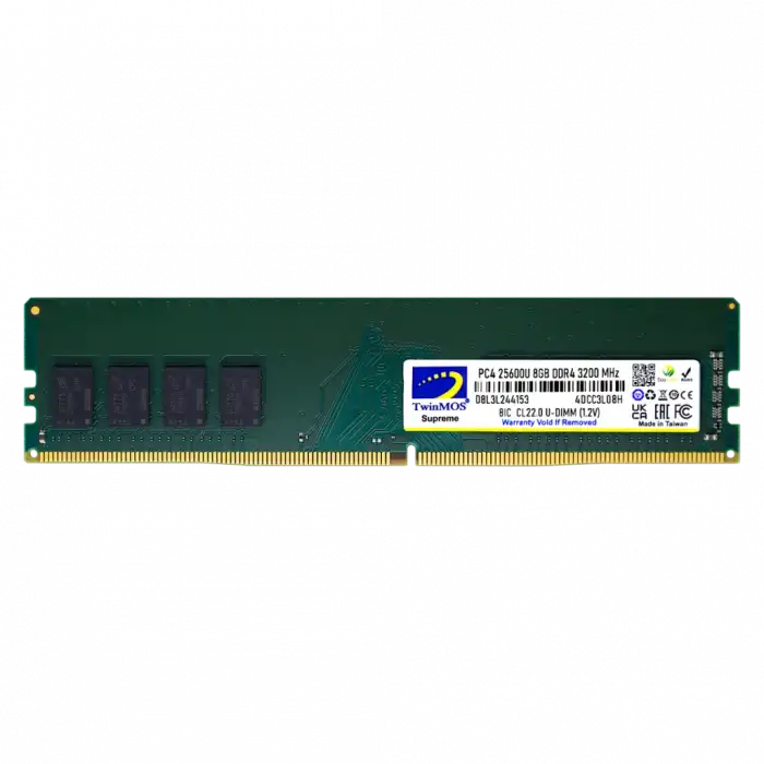 Twinmos Mdd48gb3200d, 8gb, Ddr4, 3200mhz, 1.2v Desktop Ram