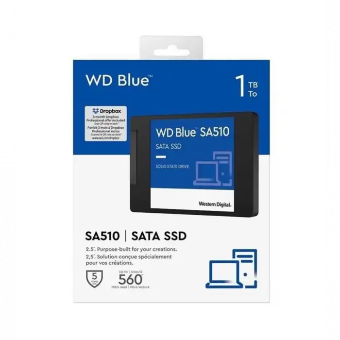 Wd Blue Sa510, Wds100t3b0a, 1tb, 560/510, 3d Nand, 2,5 Sata, Ssd