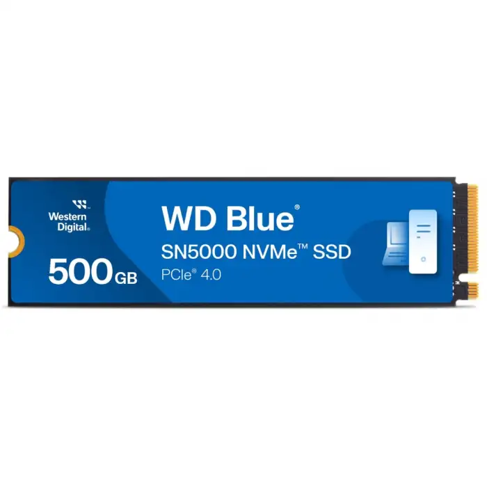 Wd Blue Sn5000, Wds500g4b0e, 500gb, 5000/4000, Gen4, Nvme Pcıe M.2 2280,  Ssd