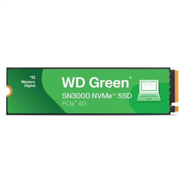 Wd Green Sn3000, Wds500g4g0e, 500gb, 5000/4000, Gen4, Nvme Pcıe M.2 2280, Ssd