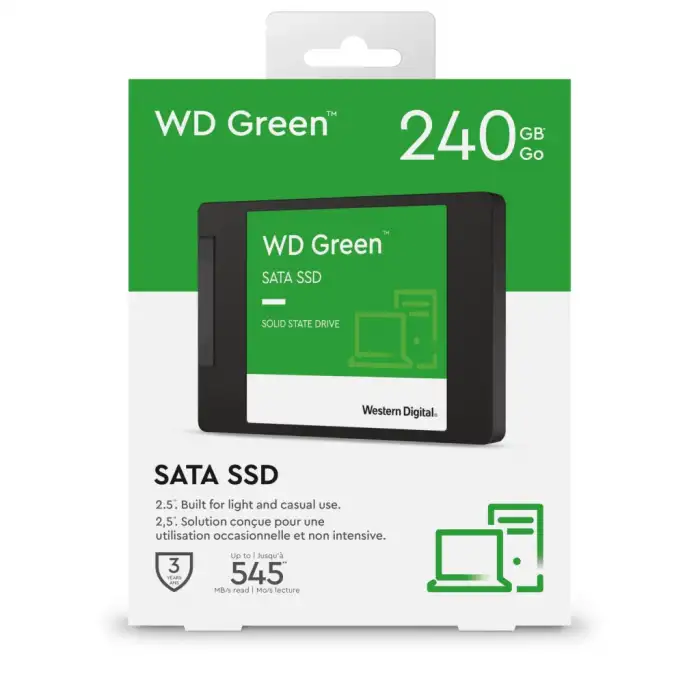 Wd Green, Wds240g3g0a, 240gb, 545/465, 3d Nand, 2,5 Sata, Ssd
