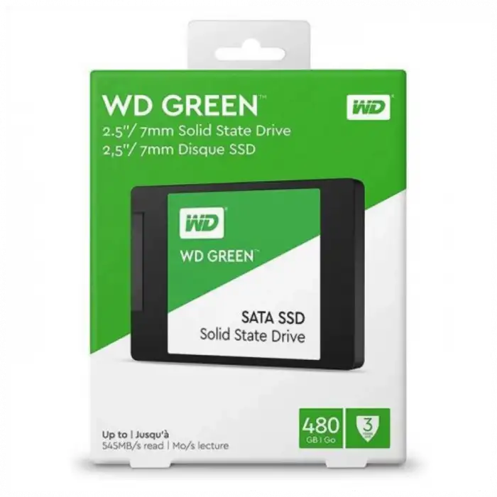 Wd Green, Wds480g3g0a, 480gb, 545/465, 3d Nand, 2,5 Sata, Ssd